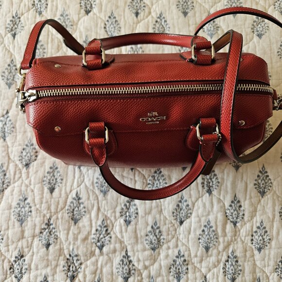 Coach x Peanuts Snoopy Mini Bennett Satchel Red F37272 NWOT Leather Bag - Picture 15 of 16